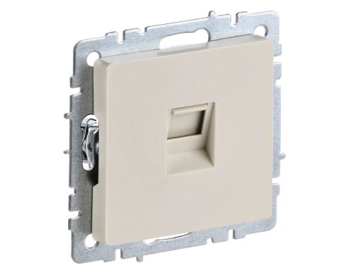 Розетка компьютерная 1-местная RJ45 BRITE РК10-БрКр кат.5E бежевый (BR-K10-1-K10)