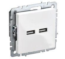 Розетка USB BRITE A+A 5В 3,1А РЮ10-1-БрБ белый (BR-U21-D31-K01)