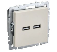 Розетка USB BRITE A+A 5В 3,1А РЮ10-1-БрКр бежевый (BR-U21-D31-K10)