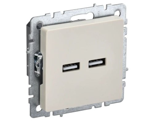 Розетка USB BRITE A+A 5В 3,1А РЮ10-1-БрКр бежевый (BR-U21-D31-K10)