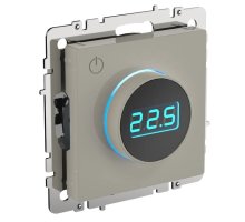 Термостат электронный с индикацией BRITE ТС10-1-БрКр бежевый (BR-RT11-K10)