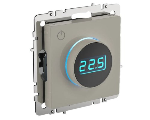 Термостат электронный с индикацией BRITE ТС10-1-БрКр бежевый (BR-RT11-K10)