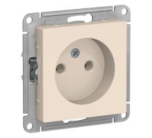 AtlasDesign розетка 1-местная без заземления без шторок, скрытой установки, механизм, бежевый (ATN000241)
