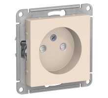AtlasDesign розетка 1-местная без заземления со шторками, скрытой установки, механизм, бежевый (ATN000249)