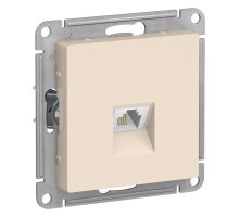 AtlasDesign розетка RJ11 1-местная, скрытой установки, механизм, бежевый (ATN000281)