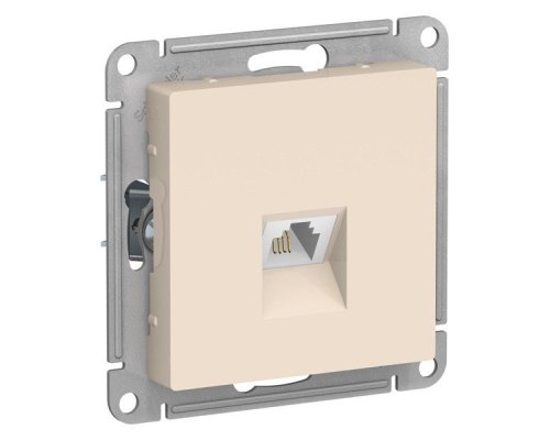 AtlasDesign розетка RJ11 1-местная, скрытой установки, механизм, бежевый (ATN000281)