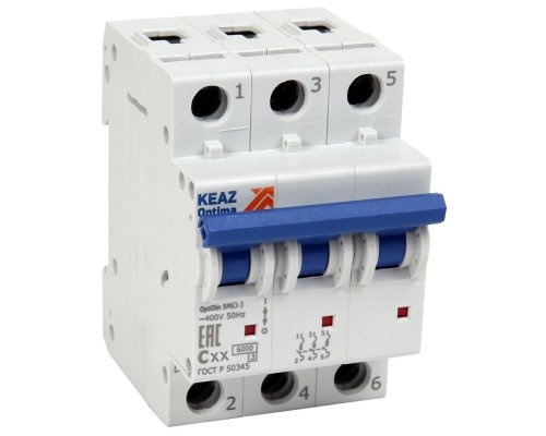 OptiDin BM63-3C16-УХЛ3, КЭАЗ (260791)