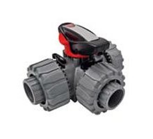 Ecoplast Кран шаровой трехходовой ПВХ D25 (уплотнение TPV, остальное EPDM) с муфтовым окончанием (49448)