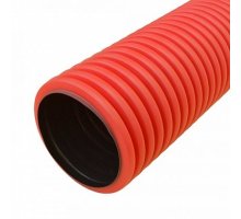 Труба ПНД двустенная жесткая d90 тип 450 (SN12) красная (6м) (PR15.0067)
