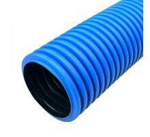 Труба ПНД двустенная жесткая d90 тип 450 (SN12) синяя (6м) (PR15.0068)