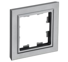 Рамка 1-местная РУ-1-БрС IP20 сталь BRITE (BR-M12-K46)