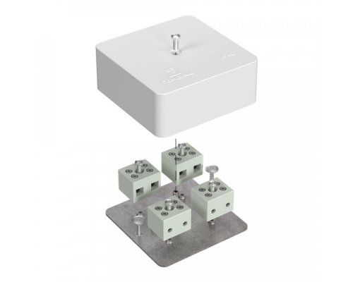 Коробка огнестойкая для кабель-канала Е15-Е120 RAL9003 75х75х30 (40-0450-FR6.0-8) (Промрукав)