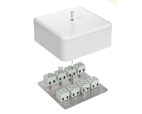 Коробка огнестойкая для кабель-канала Е15-Е120 RAL9003 103х103х45 (40-0470-FR6.0-6) (Промрукав)