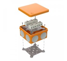 Коробка огнестойкая для о/п двухкомпонентная Е15-Е120 RAL2003 100х100х50 (60-0300-FR6.0-12) (Промрукав)