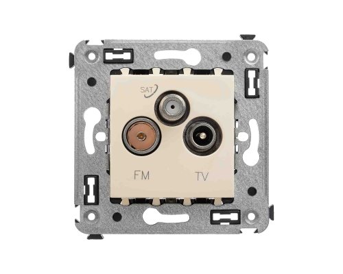 Розетка TV-FM-SAT в стену, Avanti, ванильная дымка (4405533)