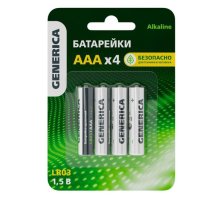 Батарейка Alkaline LR03/AAA GENERICA (4 шт) (ABT-LR03-ST-L04-G)