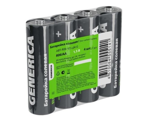 Батарейка солевая R06/AA GENERICA (4 шт) (ABT-R06-ST-L04-G)