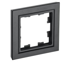 Рамка 1-местная РУ-1-БрЧ IP20 черная BRITE (BR-M12-K02)