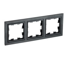 Рамка 3-местная РУ-3-БрЧ IP20 черная BRITE (BR-M32-K02)