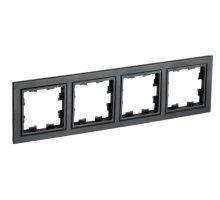 Рамка 4-местная РУ-4-БрЧ IP20 черная BRITE (BR-M42-K02)