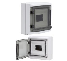 Щиток настенный с дверцей 8 модулей IP65 серый (RB08W6TGD)