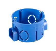Коробка установочная D65х40 со стыковочными ушками, синий (44660)