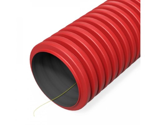 Труба ПНД двустенная гибкая d75 тип 1250 (SN41) с/з красная (PR15.00998)