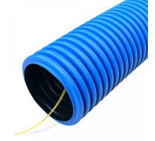 Труба ПНД двустенная гибкая d63 тип 1250 (SN49) с/з синяя (PR15.01016)