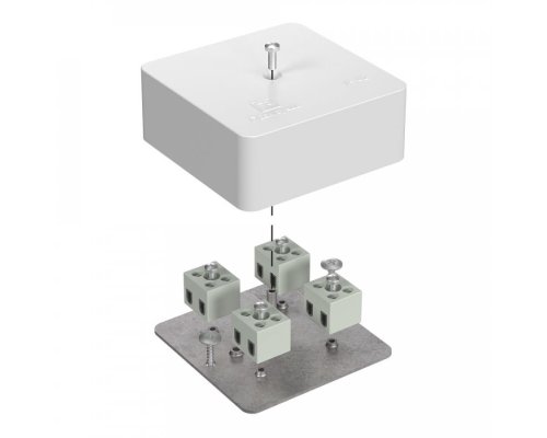 Коробка огнестойкая для кабель-канала Е15-Е60 (латунь) RAL9003 75х75х30 (40-0450-FR2.5-8-Е60) (Промрукав)