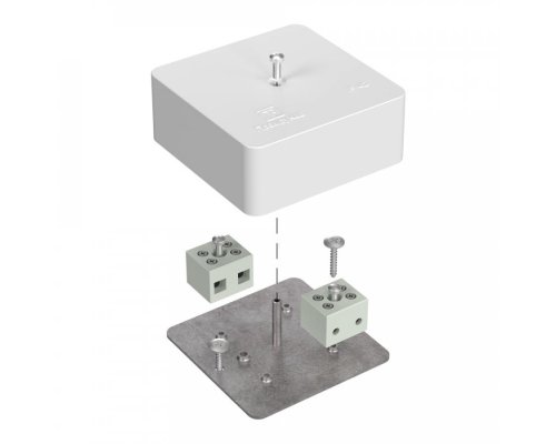 Коробка огнестойкая для кабель-канала Е15-Е60 (латунь) RAL9003 75х75х30 (40-0450-FR6.0-4-Е60) (Промрукав)