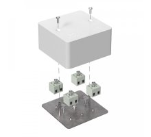 Коробка огнестойкая для кабель-канала Е15-Е60 (латунь) RAL9003 85х85х45 (40-0460-FR2.5-8-Е60) (Промрукав)