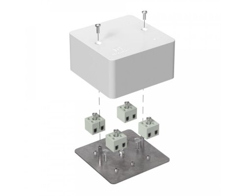 Коробка огнестойкая для кабель-канала Е15-Е60 (латунь) RAL9003 85х85х45 (40-0460-FR2.5-8-Е60) (Промрукав)