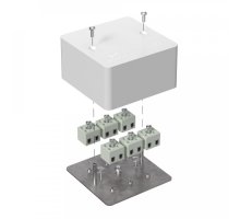 Коробка огнестойкая для кабель-канала Е15-Е60 (латунь) RAL9003 85х85х45 (40-0460-FR2.5-12-Е60) (Промрукав)
