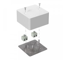 Коробка огнестойкая для кабель-канала Е15-Е60 (латунь) RAL9003 85х85х45 (40-0460-FR6.0-4-Е60) (Промрукав)