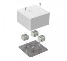 Коробка огнестойкая для кабель-канала Е15-Е60 (латунь) RAL9003 85х85х45 (40-0460-FR6.0-6-Е60) (Промрукав)
