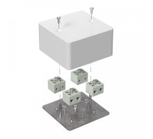 Коробка огнестойкая для кабель-канала Е15-Е60 (латунь) RAL9003 85х85х45 (40-0460-FR6.0-8-Е60) (Промрукав)