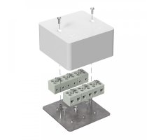 Коробка огнестойкая для кабель-канала Е15-Е60 (латунь) RAL9003 85х85х45 (40-0460-FR6.0-12-Е60) (Промрукав)