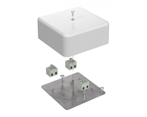 Коробка огнестойкая для кабель-канала Е15-Е60 (латунь) RAL9003 103х103х45 (40-0470-FR2.5-6-Е60) (Промрукав)