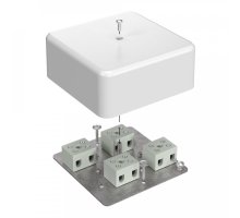 Коробка огнестойкая для кабель-канала Е15-Е60 (латунь) RAL9003 103х103х45 (40-0470-FR2.5-8-Е60) (Промрукав)
