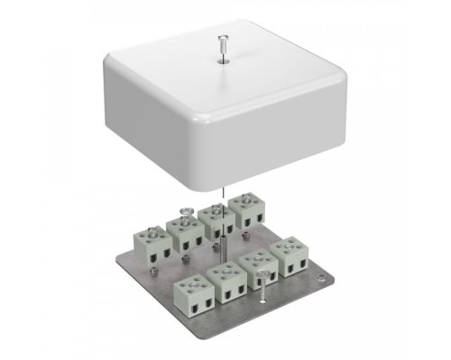 Коробка огнестойкая для кабель-канала Е15-Е60 (латунь) RAL9003 103х103х45 (40-0470-FR2.5-16-Е60) (Промрукав)