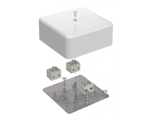 Коробка огнестойкая для кабель-канала Е15-Е60 (латунь) RAL9003 103х103х45 (40-0470-FR6.0-6-Е60) (Промрукав)