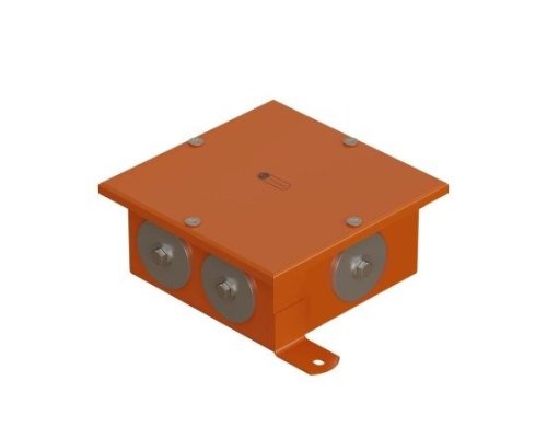 Коробка SMB165 металлическая 164х164х65, 6 металлических заглушек (56009S)
