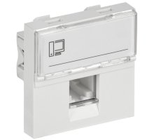 Розетка компьютерная RJ45 PRIMER РКИ-20-00-П-6 UTP кат.6 2 модуля белая (PR-KK40D-RI-0-2-1C06U-K01)