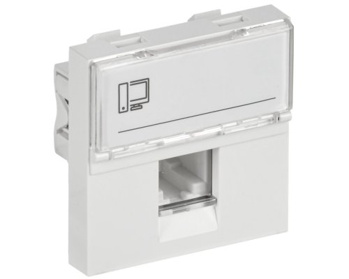 Розетка компьютерная RJ45 PRIMER РКИ-20-00-П-6 UTP кат.6 2 модуля белая (PR-KK40D-RI-0-2-1C06U-K01)