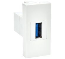 Розетка USB PRIMER A 3.0 РКЮ-10-00-П 1 модуль белая (PR-KK40D-RU-0-1-A3-K01)