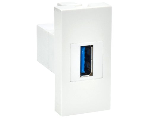 Розетка USB PRIMER A 3.0 РКЮ-10-00-П 1 модуль белая (PR-KK40D-RU-0-1-A3-K01)