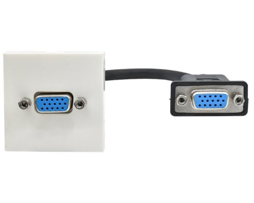 Розетка мультимедийная VGA M/M PRIMER РКМ-10-20-П 1 модуль белая (PR-KK40D-RV-0-1-K01)