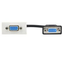 Розетка мультимедийная VGA M/M PRIMER РКМ-20-20-П 2 модуля белая (PR-KK40D-RV-0-2-K01)