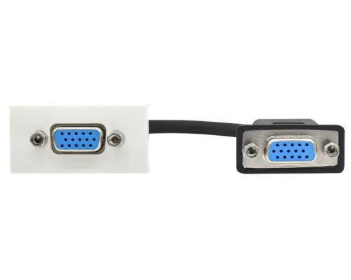 Розетка мультимедийная VGA M/M PRIMER РКМ-20-20-П 2 модуля белая (PR-KK40D-RV-0-2-K01)