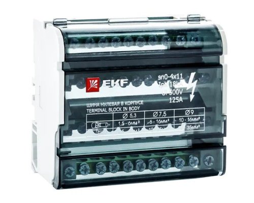 Шина нулевая в корпусе 4х11 (sn0-4х11)